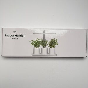 Indoor Garden Halo3 - White Indoor Herb Planter with Grow Light